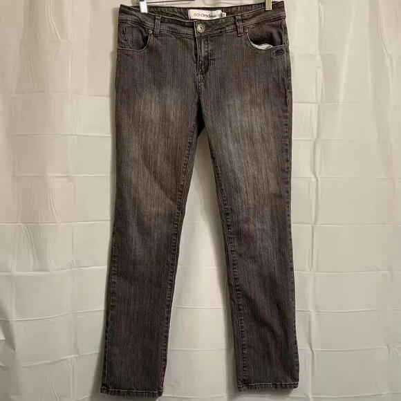 Ecko Unltd Redenim Straight Leg Jeans Women's Size 9/10 Black 31 3/4" Inseam - Picture 1 of 4